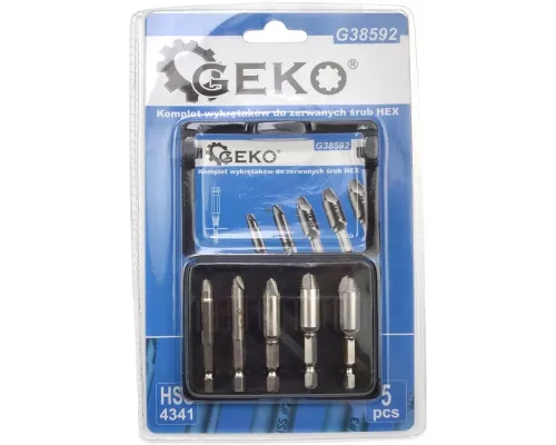 Kpl. wykrętaków do zerwanych śrub 5szt. HSS4341 Hex (100)