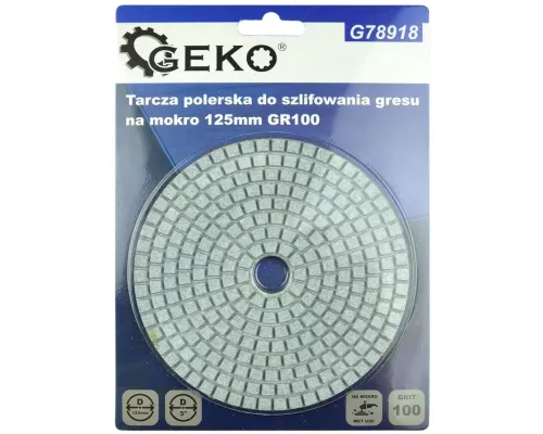 Tarcza polerska do szlifowania gresu na mokro 125mm GR100 (5/250)