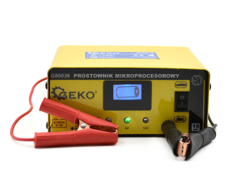 Prostownik mikroprocesorowy LCD  6/12V 15A (1/20)