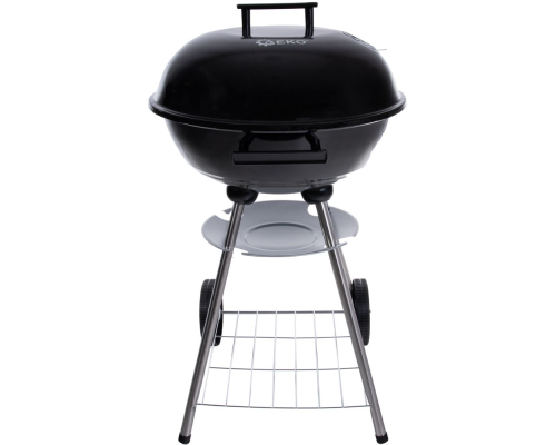 Grill węglowy okrągły z pokrywą i pokrowcem – ruszt średnica 39cm (1)