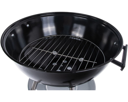 Grill węglowy okrągły z pokrywą i pokrowcem – ruszt średnica 39cm (1)