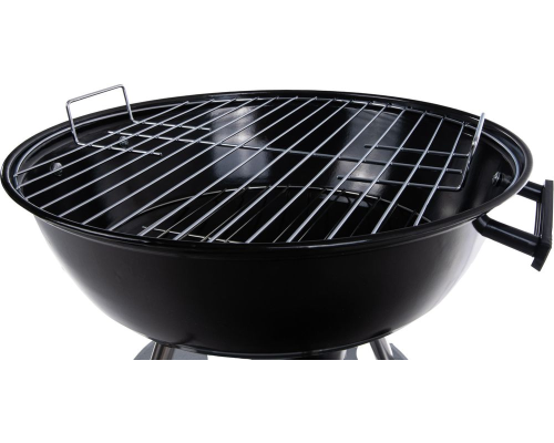 Grill węglowy okrągły z pokrywą i pokrowcem – ruszt średnica 39cm (1)