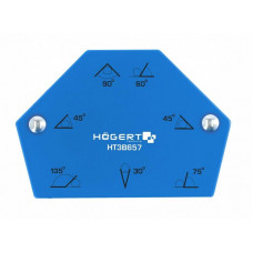 HT3B657 Угольник магнитный шестигранный для сварочных работ на 6 углов, усилие 11,5кг, HOEGERT, 5902801290664 (CN)