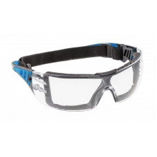 HT5K010 LOTZEN Очки защитные прозрачные, синие, съемный ремешок, регулируемый размер, HOEGERT, 5902801312502 (TW)