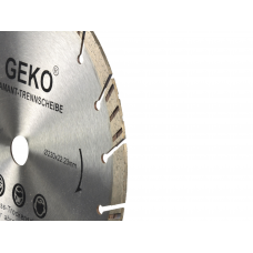 G00223 Диск алмазный отрезной сегментный, 230х22,2мм, LASER-grey, GEKO, 5901477101656 (CN)