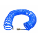 G01103 Шланг полиуретановый спиральный 5мм х 8мм х 15м с быстросъемными соединениями 1/4", 7 бар, голубой, GEKO, 5901477100550 (CN)